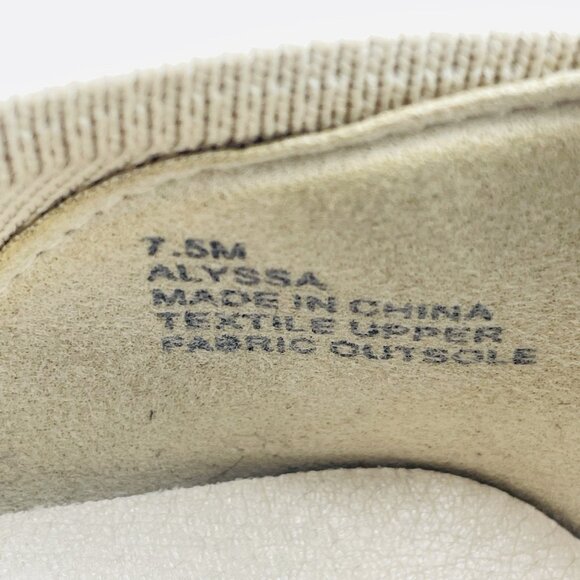 MIA Shoes Womens Size 7.5 M Beige Black Alyssa Slip On Comfort Flats Loafers - Picture 10 of 11